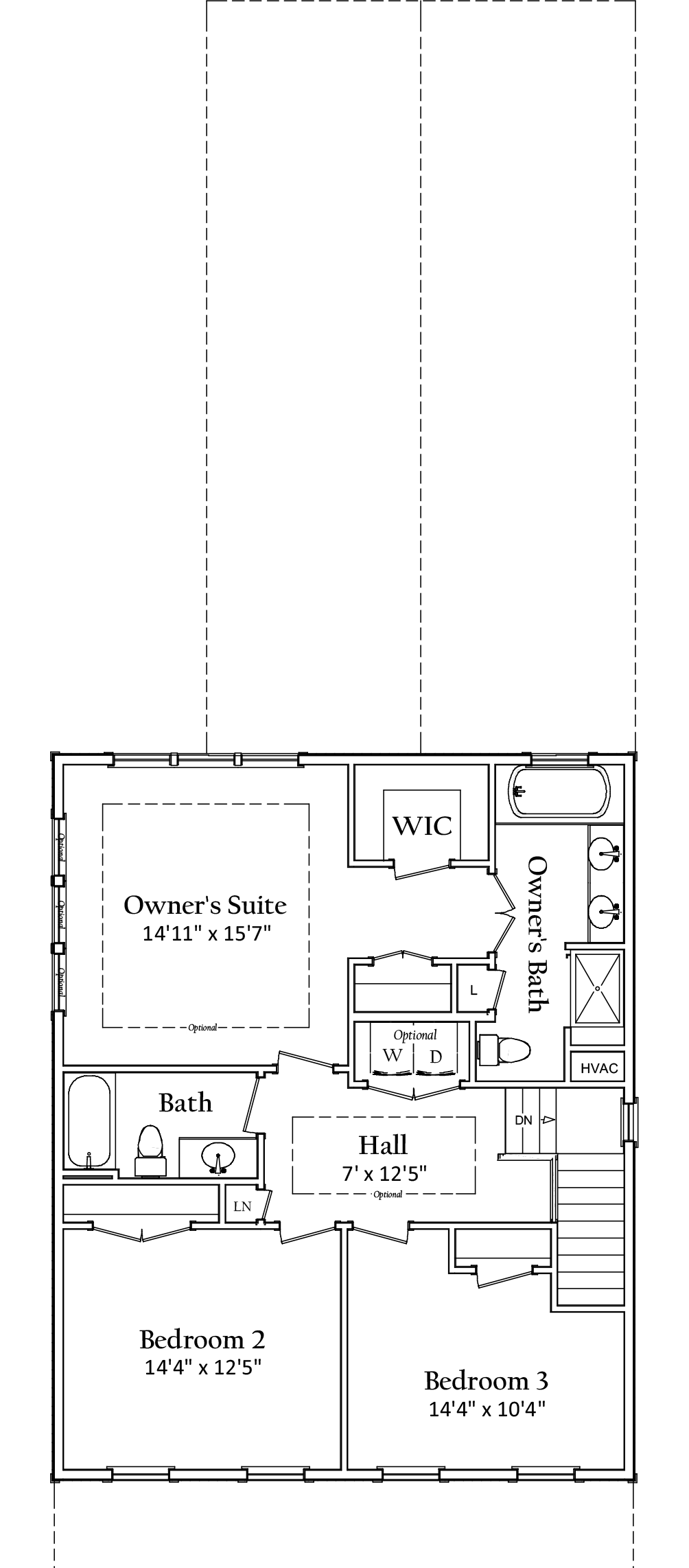Second floor floorplan | Port Royal Classic | Covell Communities | Chester, Maryland 21619