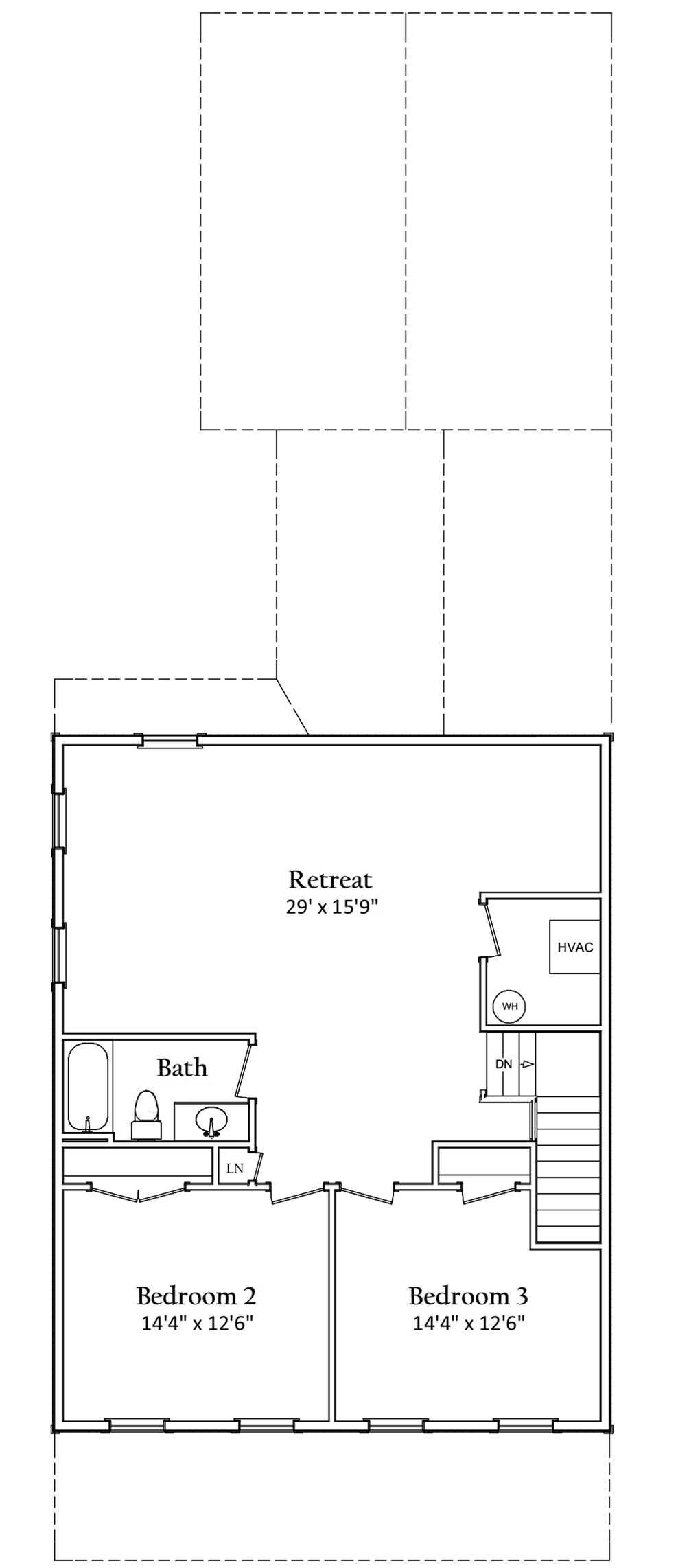 Second floor floorplan | Port Royal Legacy | Covell Communities | Chester, Maryland 21619