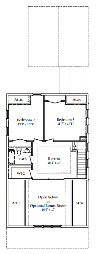 Second floor floorplan | Sawgrass Legacy | Covell Communities | Chester, Maryland 21619