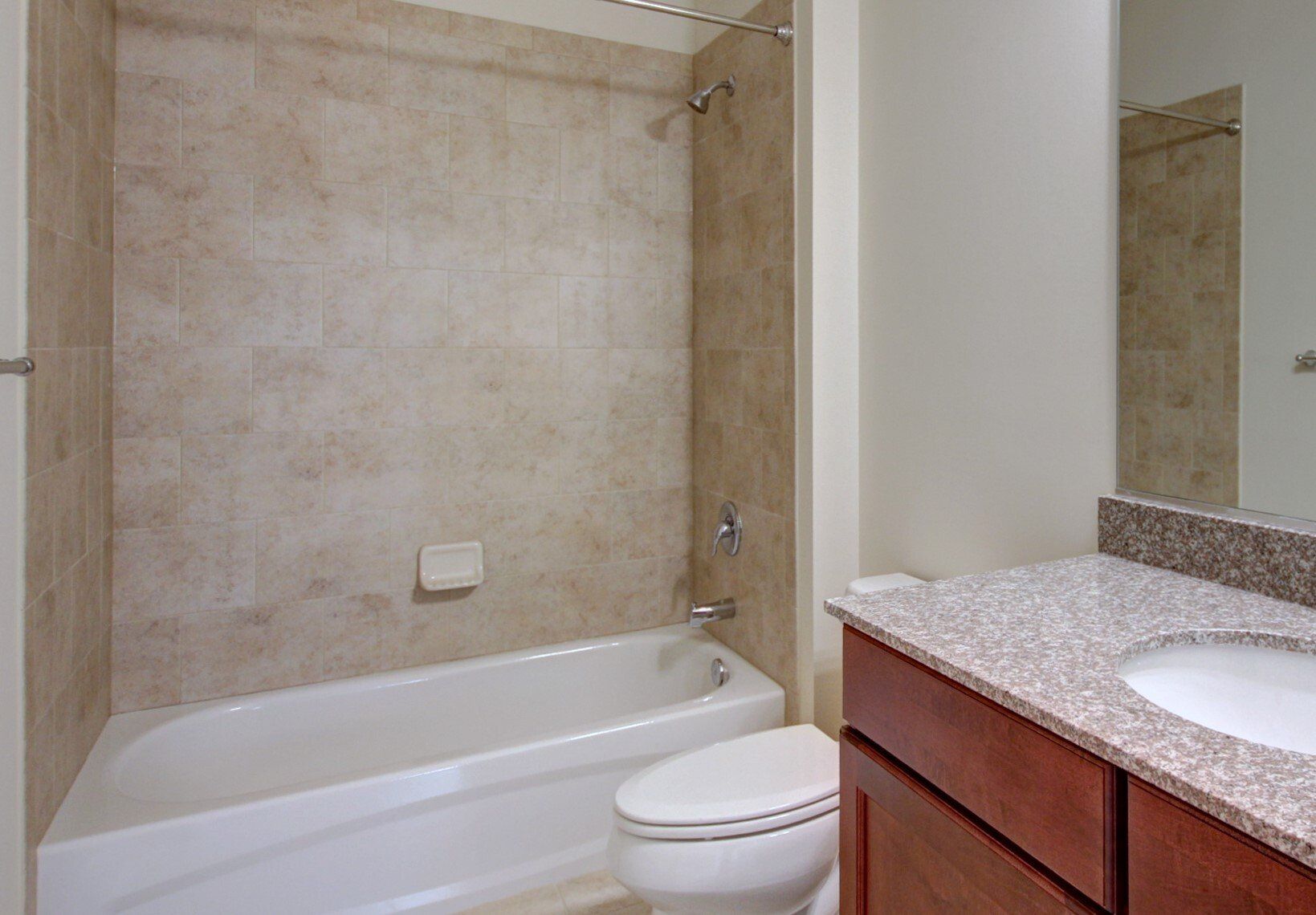 Bathroom with tile shower | Tile | Covell Communities | Chester, Maryland 21619