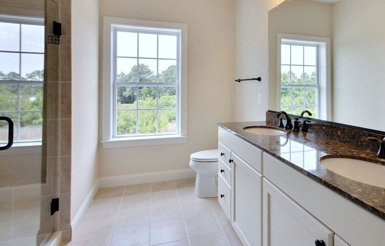 Bathroom with tile floor | Tile | Covell Communities | Chester, Maryland 21619
