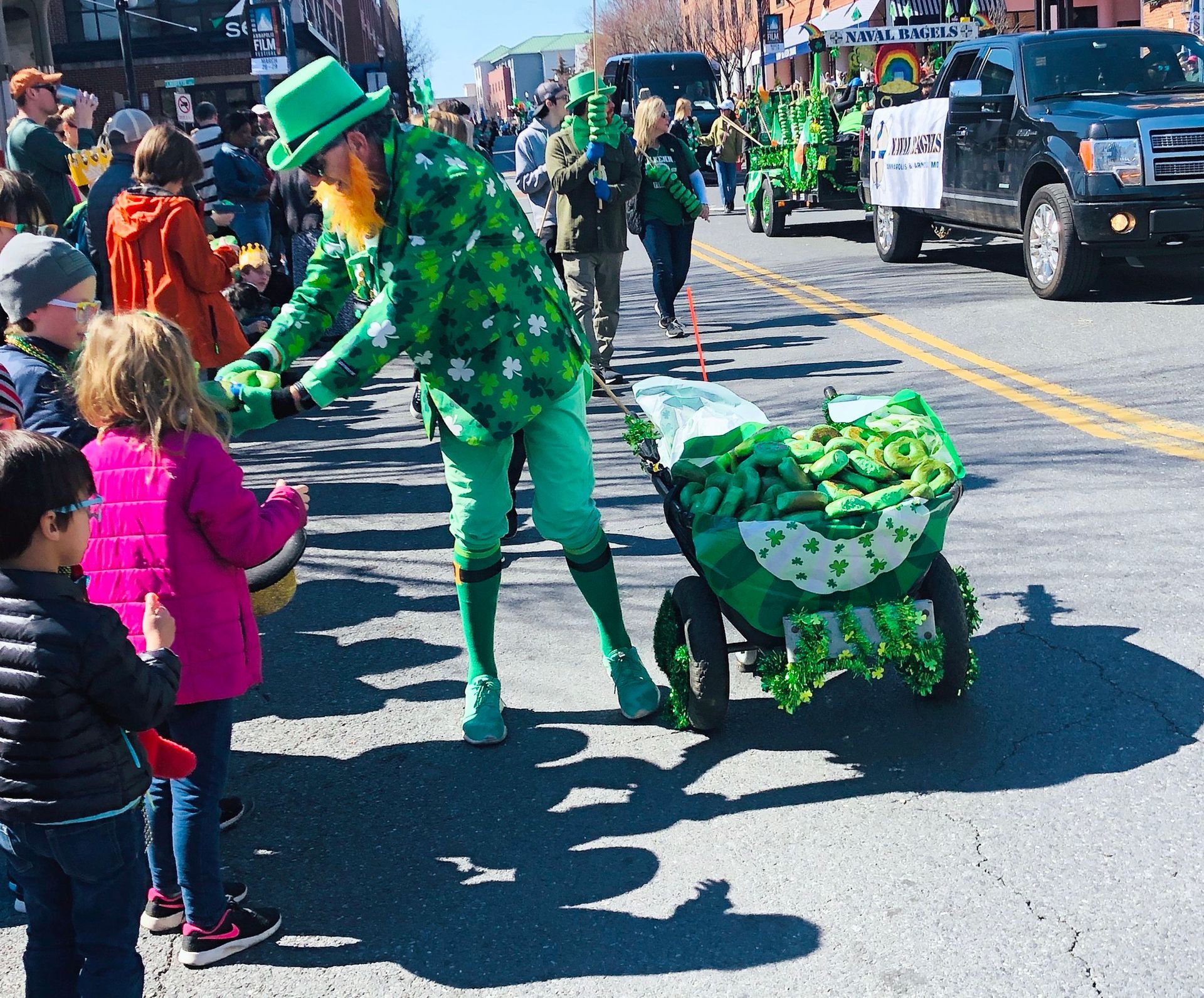 Man dressed as leprechaun walking in parade | Eastern Shore Culture | Covell Communities | Chester, Maryland 21619