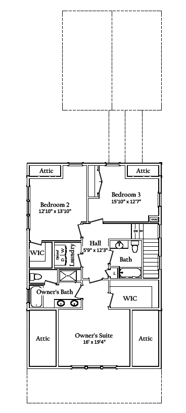 Second floor floorplan | Sawgrass Classic | Covell Communities | Chester, Maryland 21619