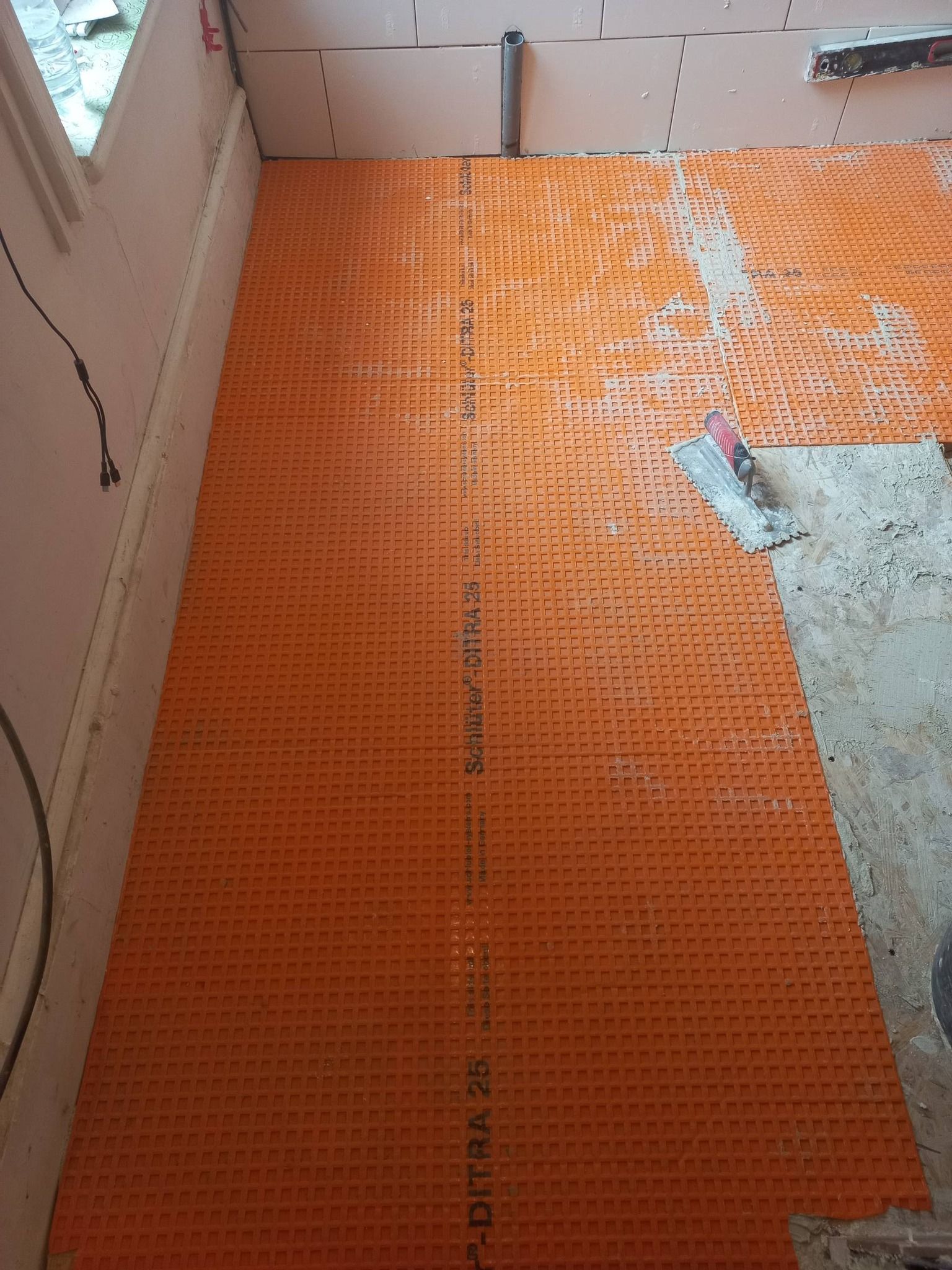 Voorwerk tegelen vloer