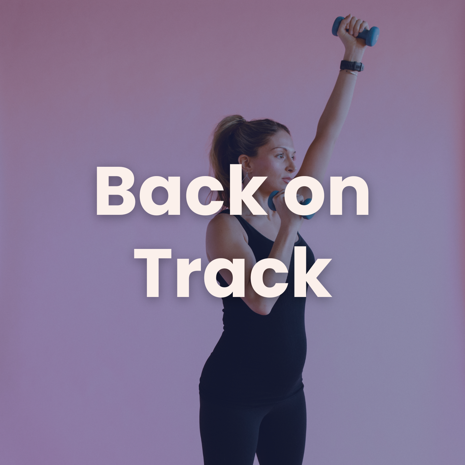 Image of a woman with a text overlay that says 