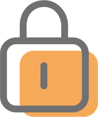 An icon of a padlock with a key in it.