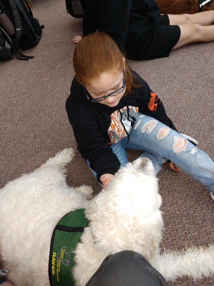 Spa — Young Girl With Dog in Marie, MI