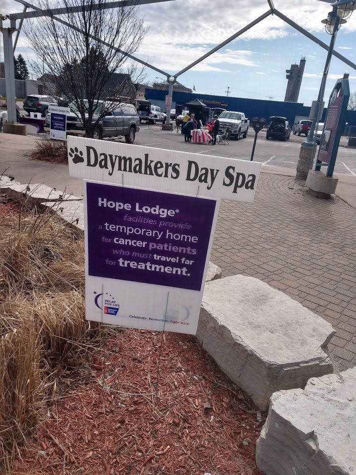 Massage Therapy — Daymakers Day Spa Signage in Marie, MI