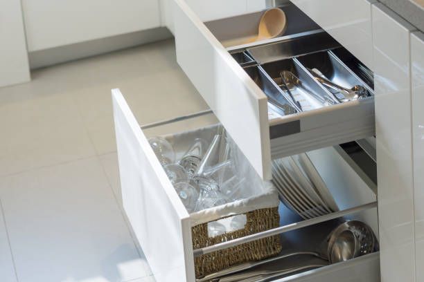 Opened Drawer with Cook Utensils — Chatswood Nsw — Bills Board Factory Pty Ltd