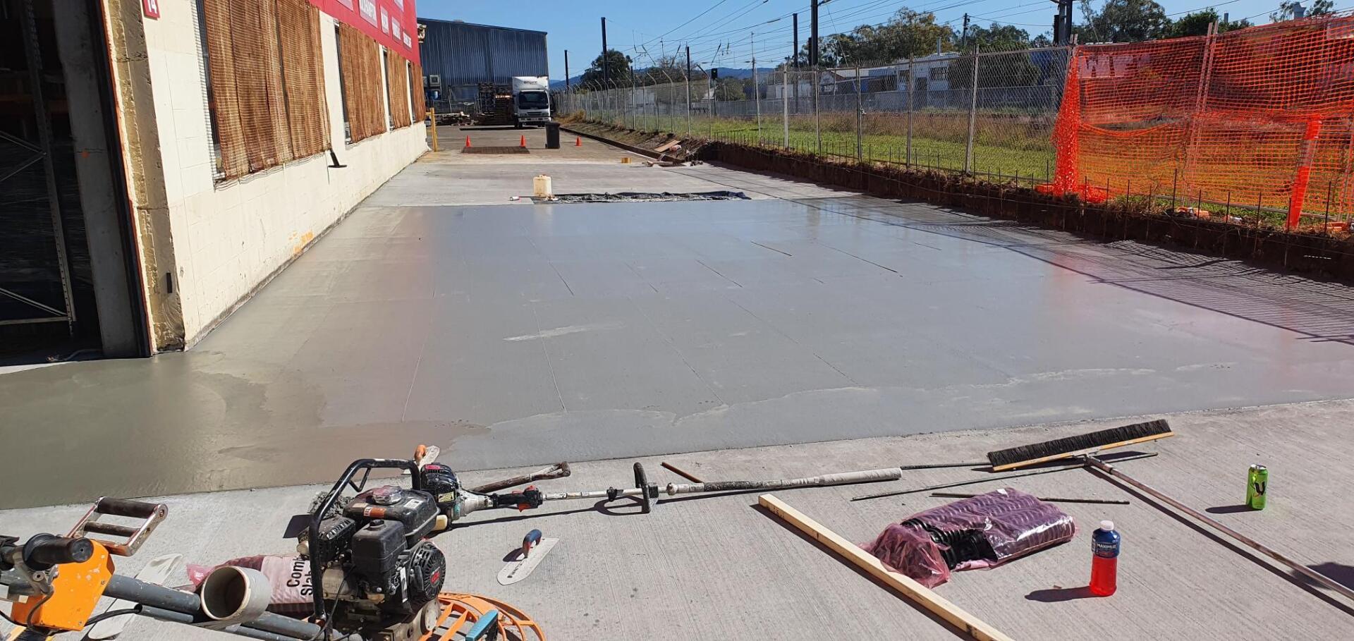 Concrete With Towel — Kontek Constructions In Upper Coomera, QLD