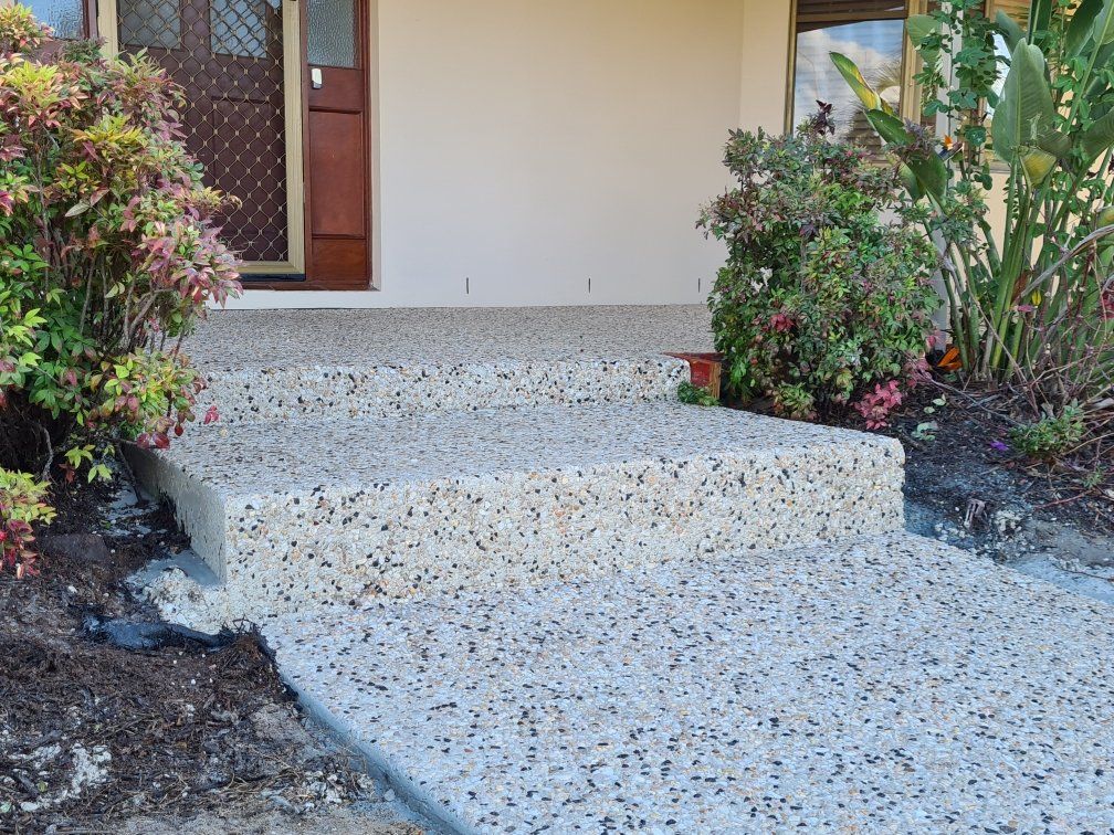 Exposed Aggregate Stairs— Kontek Constructions In Upper Coomera, QLD