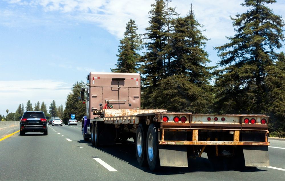 Flatbed Truck Driving on a Multi-lane Highway — Mission Truck Training in Caboolture, QLD