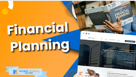 A man is reading a book about financial planning.