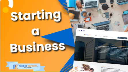 A poster that says starting a business on it