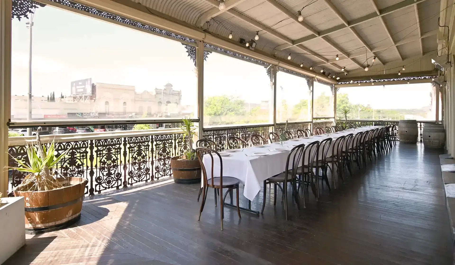 Balcony event space for hire in Ballarat