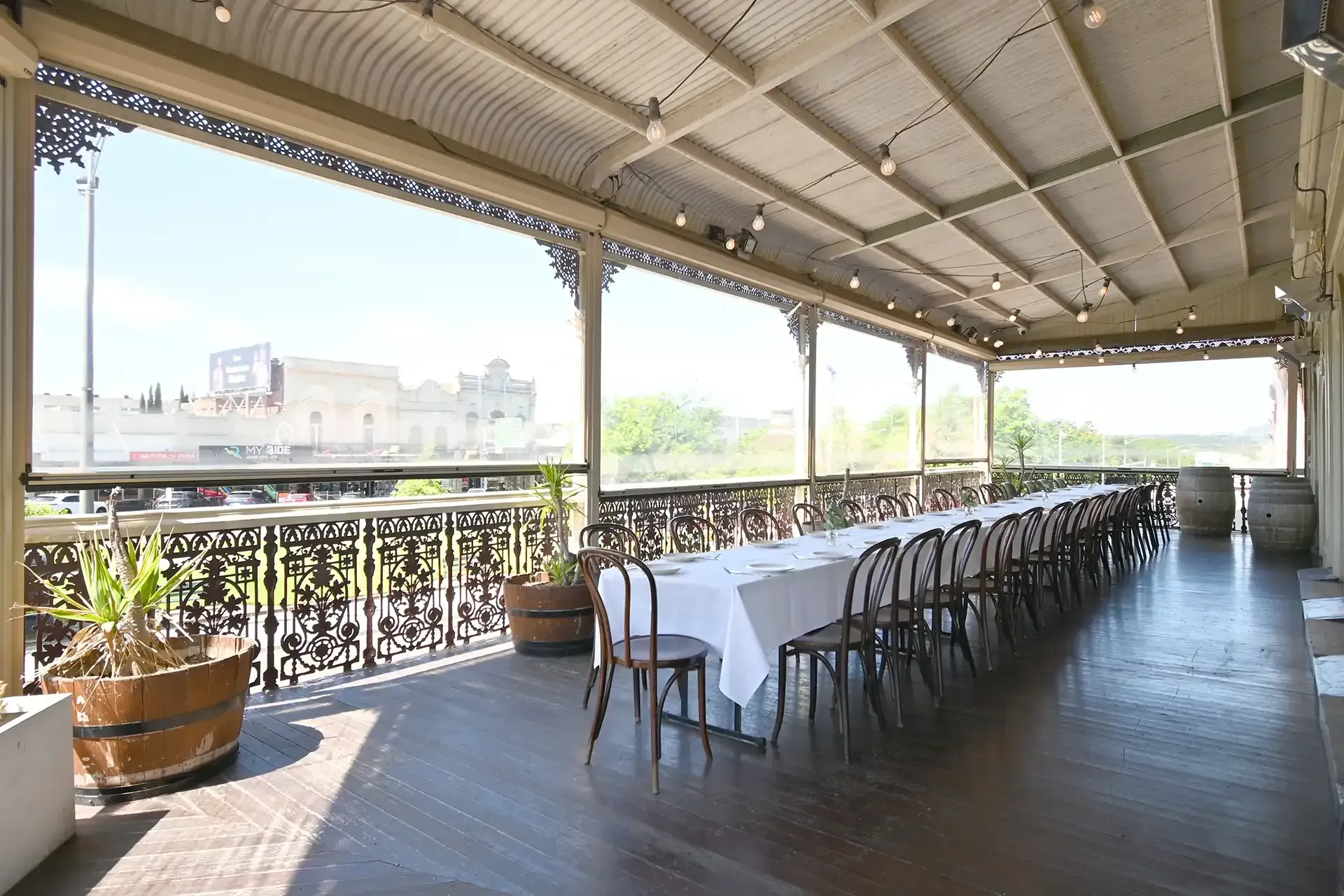 Balcony function & event space in Ballarat - Golden City Hotel