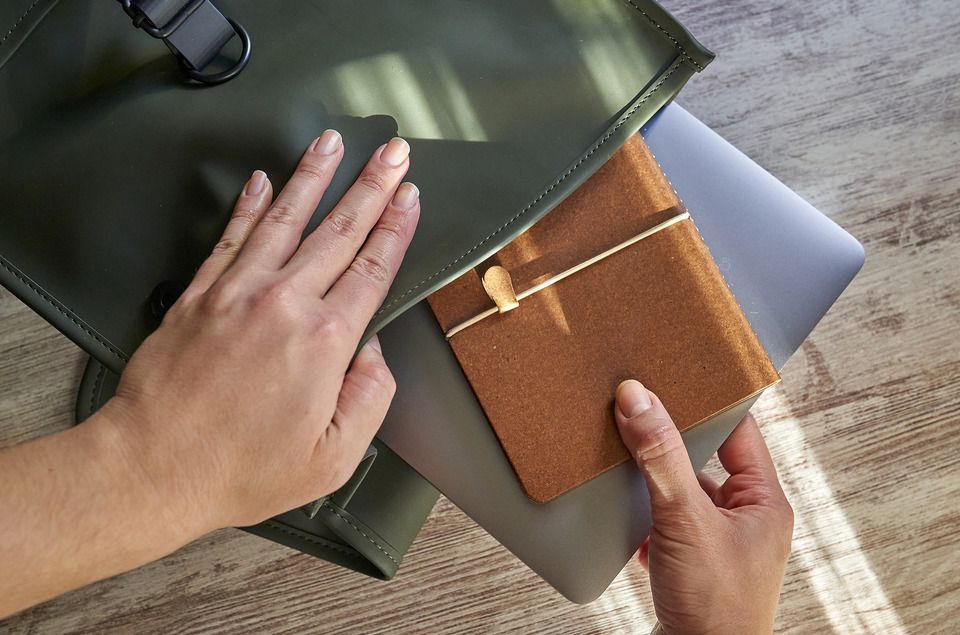 Agende inserite in uno zaino