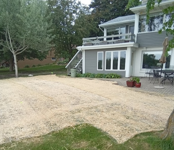 drainage+problem+backyard+lawn+ends+in+naturalized+area+with+no+low+spot+to+drain+water+from+french+drain+North+Oaks+MN