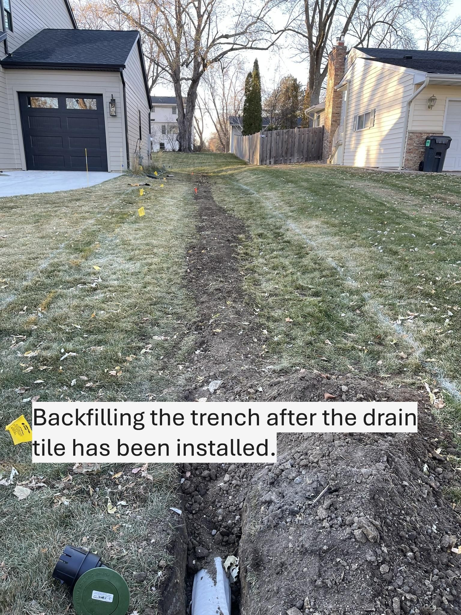 Edina+MN+backfilled+french+draintrench+with+drain+tile