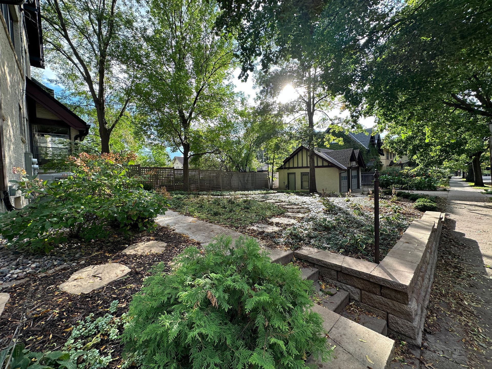 After photo one year after low maintenance landscaping project was completed in Minneapolis by KG Landscape