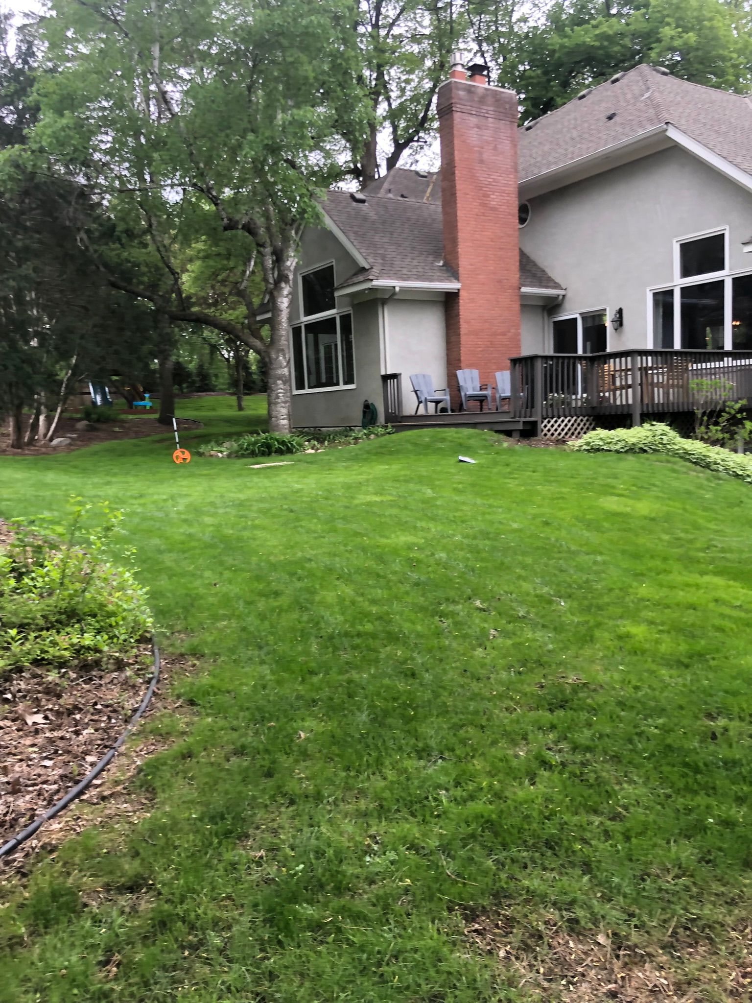 Backyard before we redesigned new outdoor patio space 
