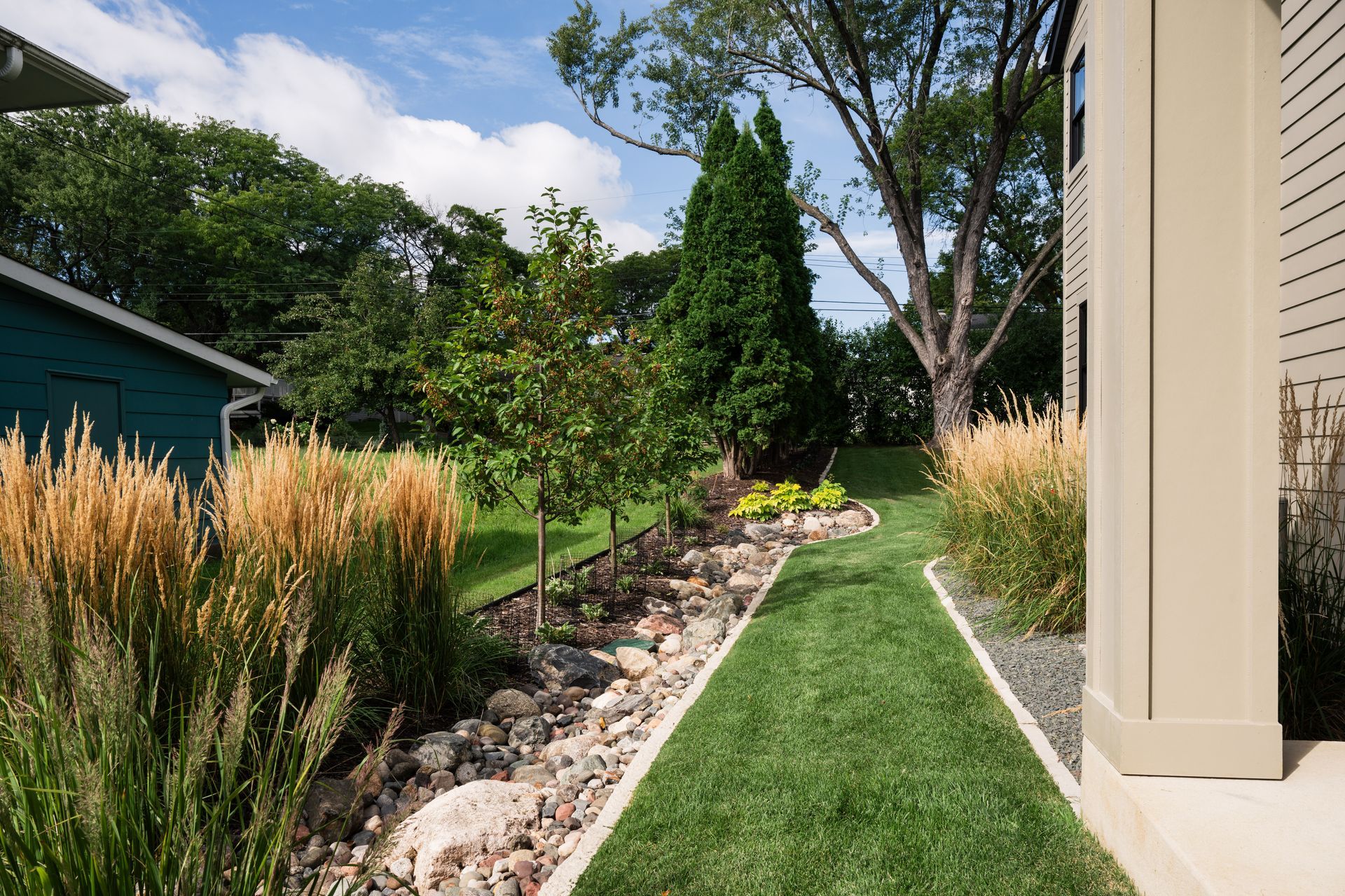 Screen plantings and intentional design to block unwanted views. 