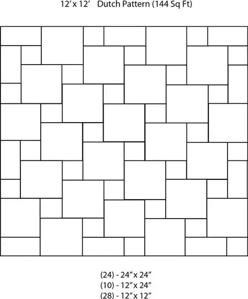 A black and white drawing of a dutch pattern.