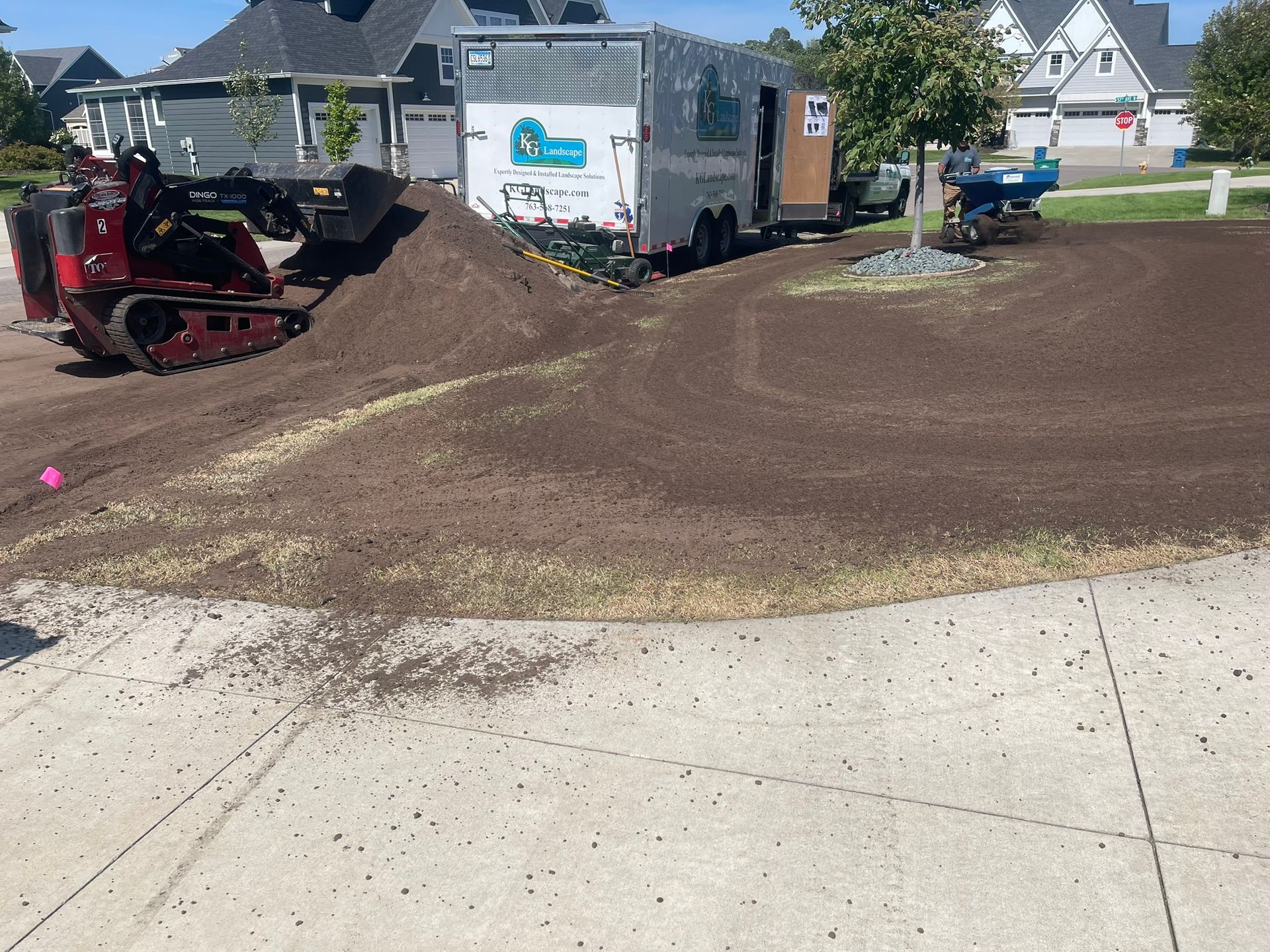 regrading+a+yard+with+toro+dingo+soil+conditioner+leveling+a+lawn+renovation+minnetonka+MN+KG+Landscape