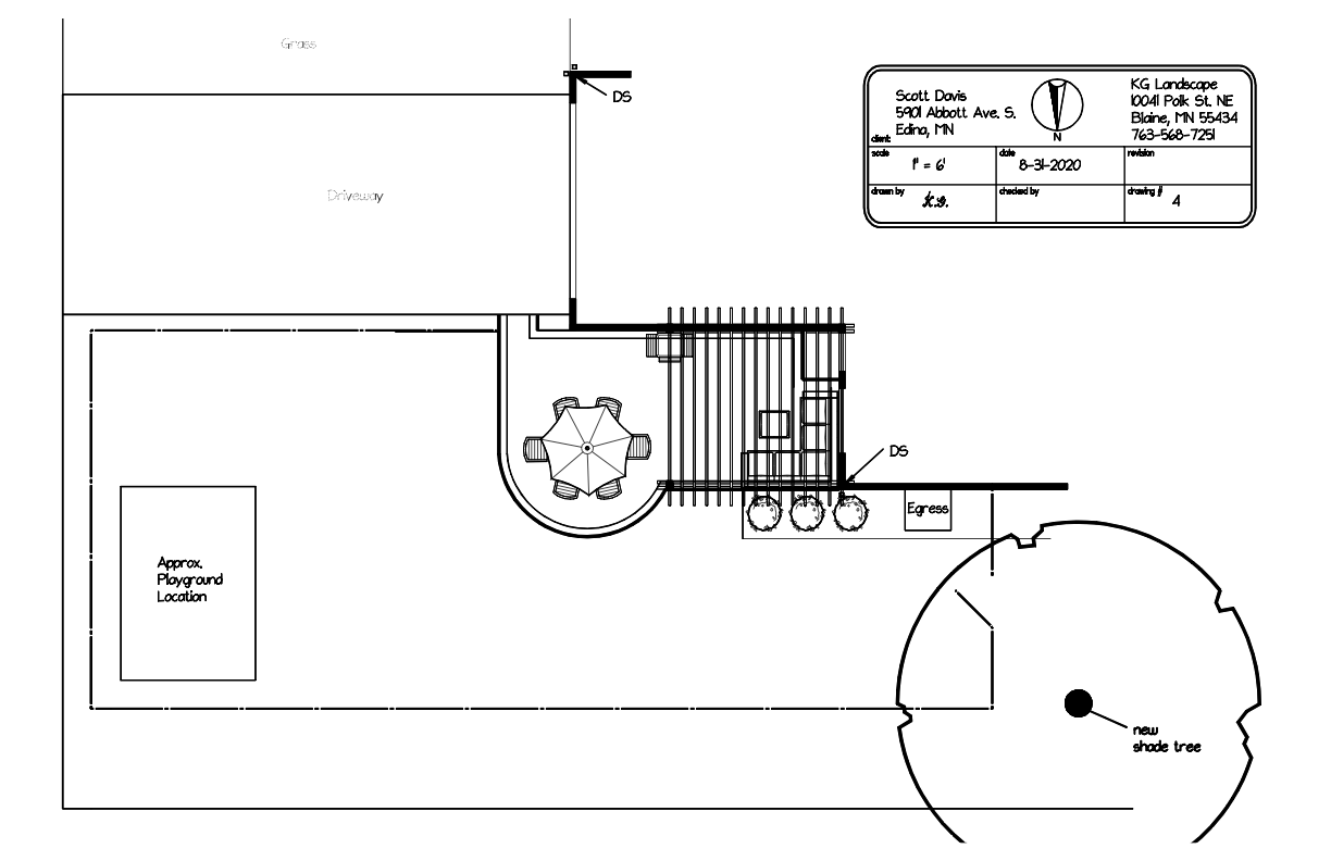 Backyard design concept for home in North Oaks, MN.