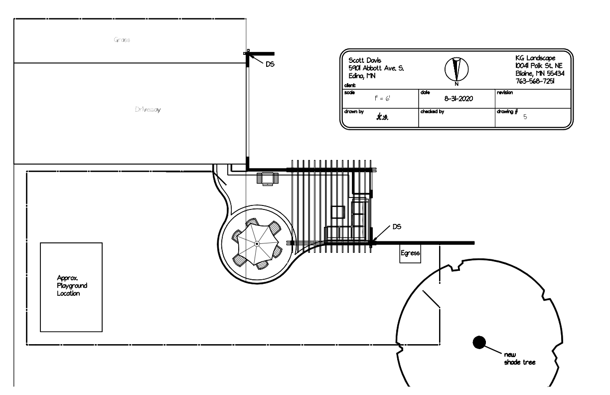 Backyard design concept for home in North Oaks, MN.