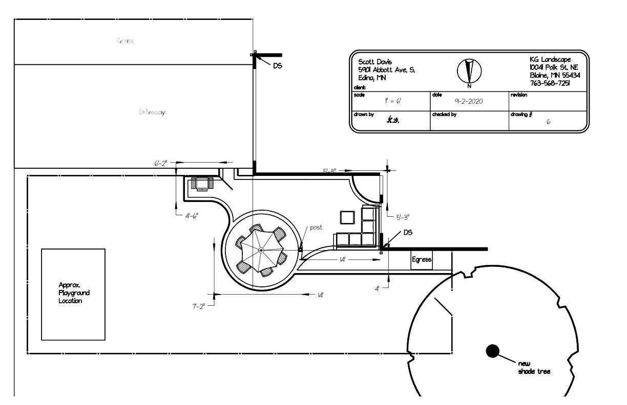 Backyard design concept for home in North Oaks, MN.