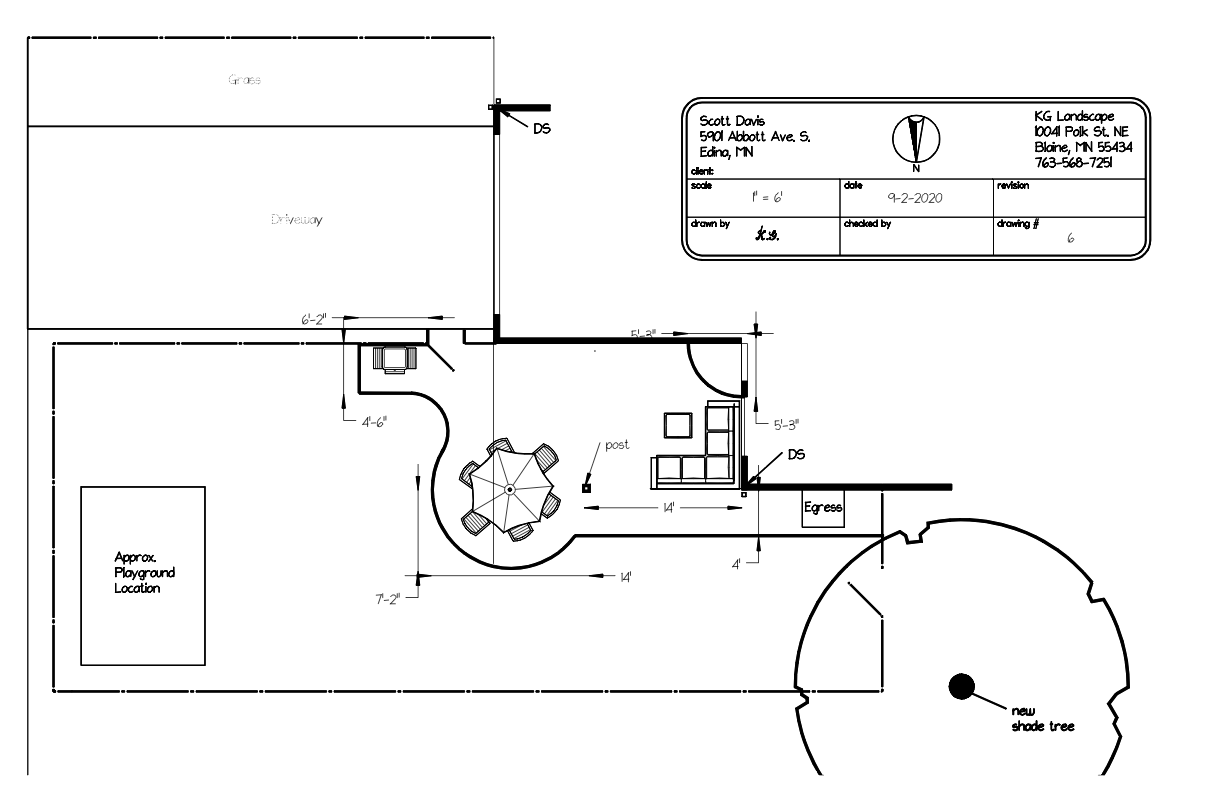 Backyard design concept for home in North Oaks, MN.