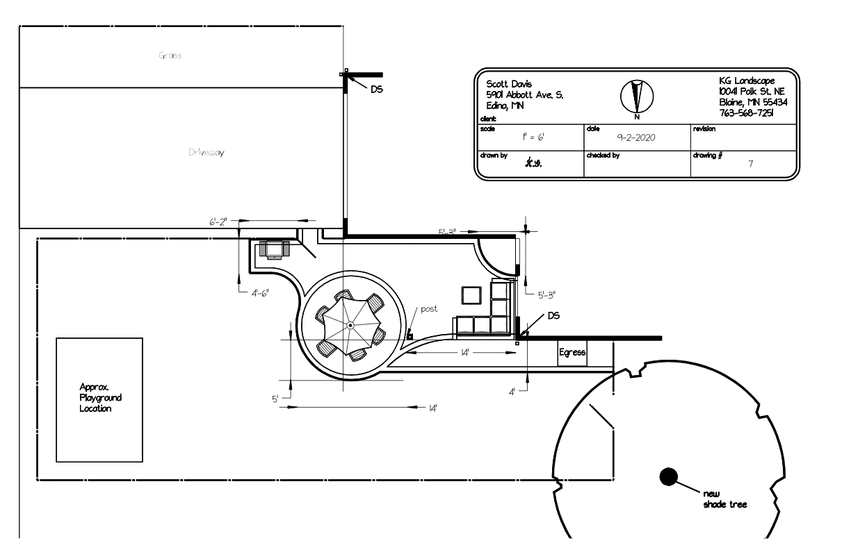 Backyard design concept for home in North Oaks, MN.
