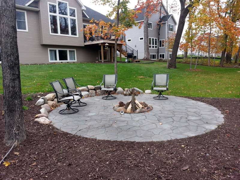 patio near mature trees
