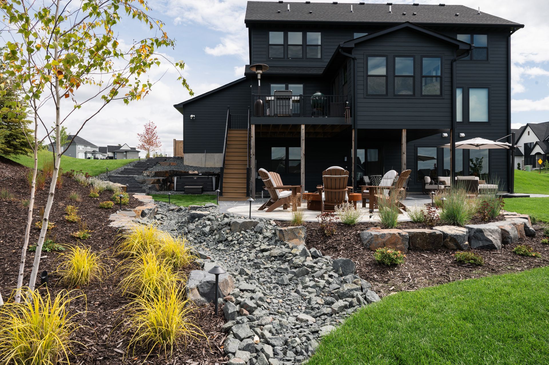 drainage in Edina, MN sideyard