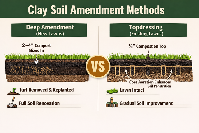 clay soil amendment compost application