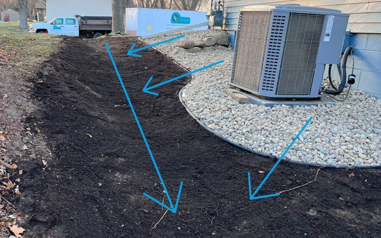 KG Landscape drainage landscaping project examples in MN 