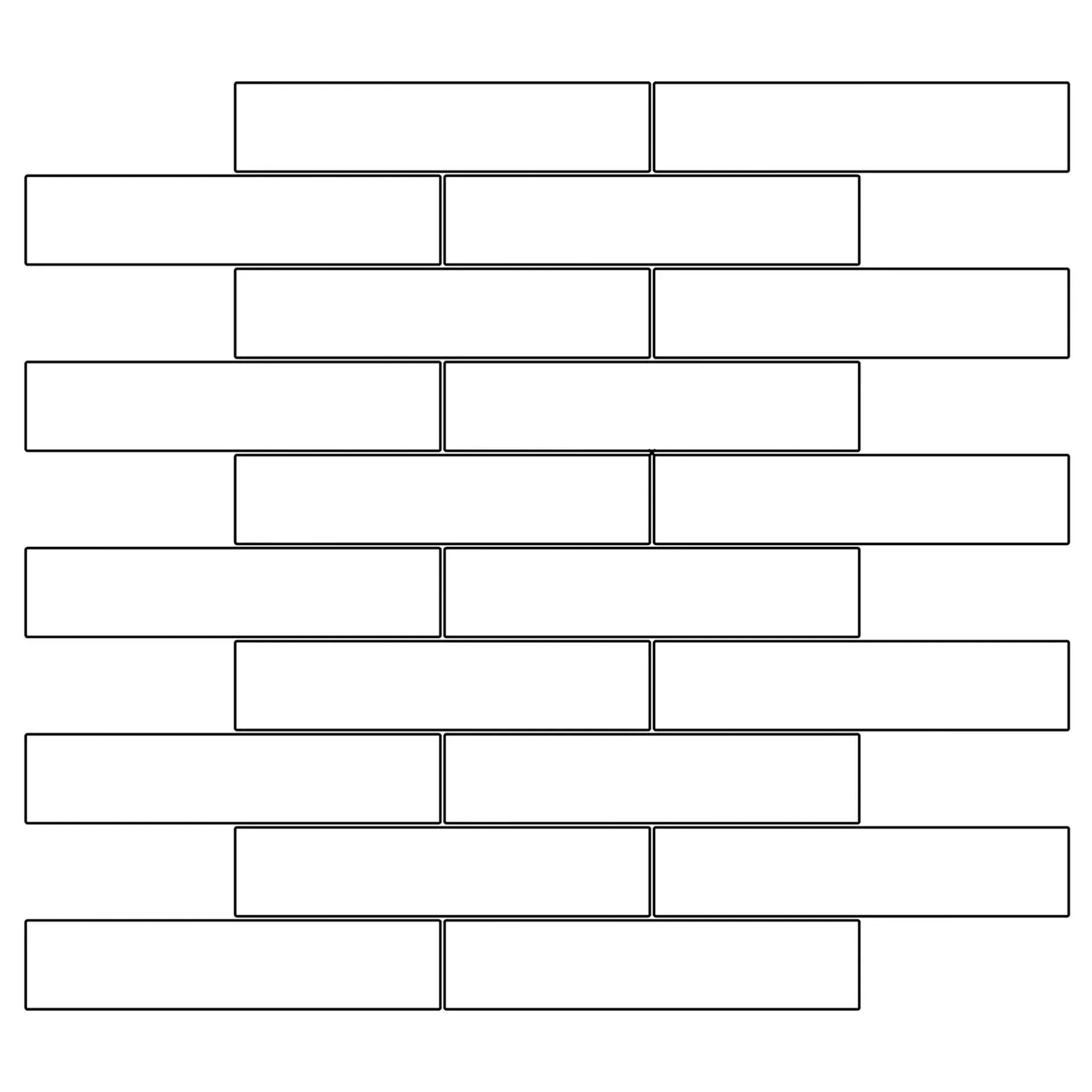 A black and white drawing of a brick wall.