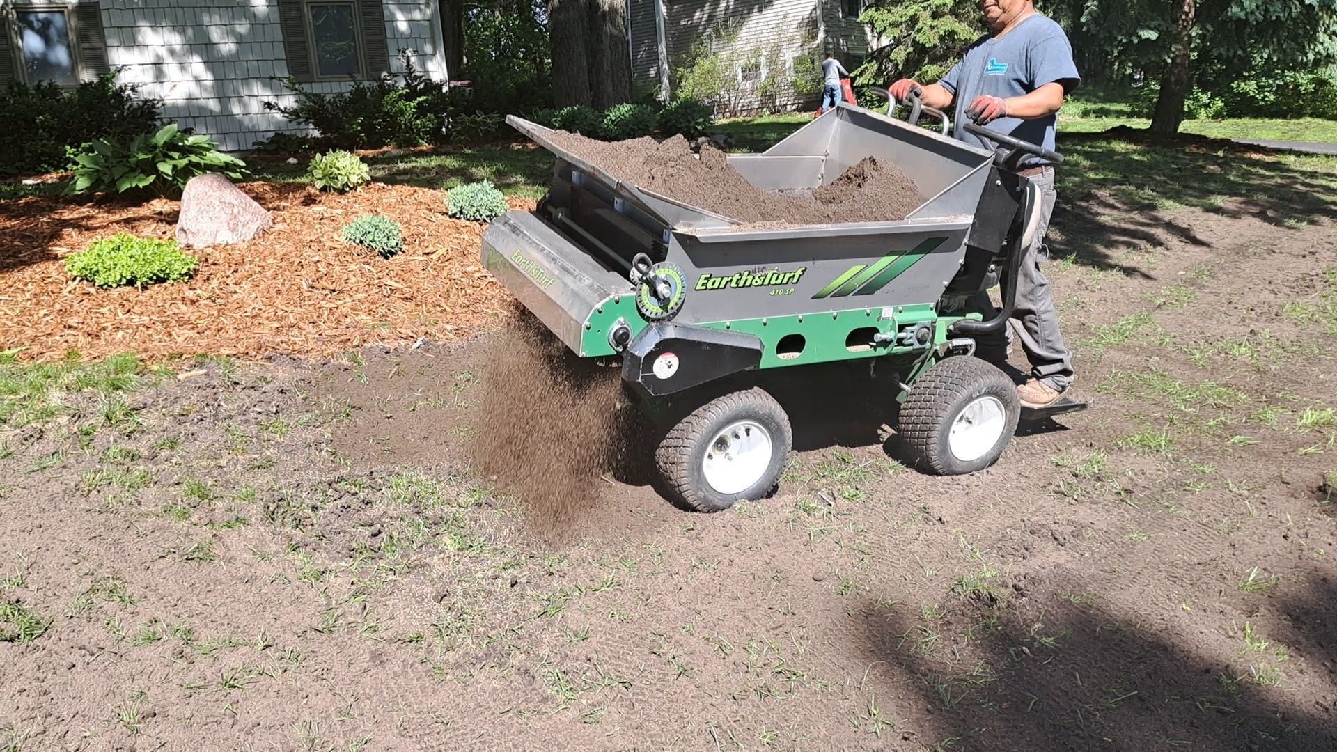 Power borrow dumping organic soil