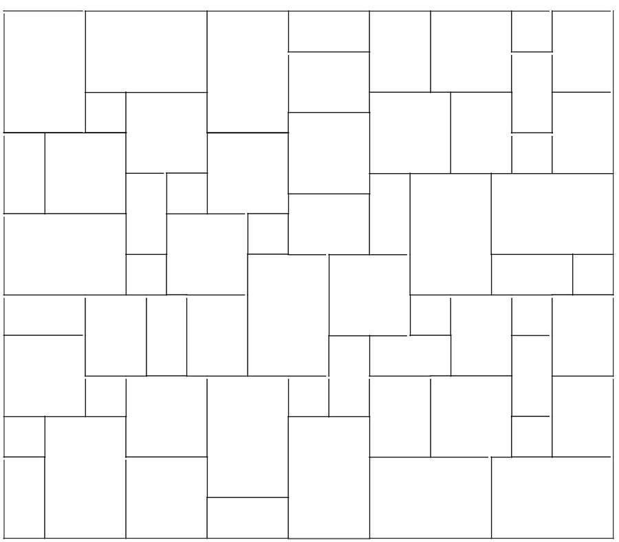 A black and white drawing of a tile pattern.