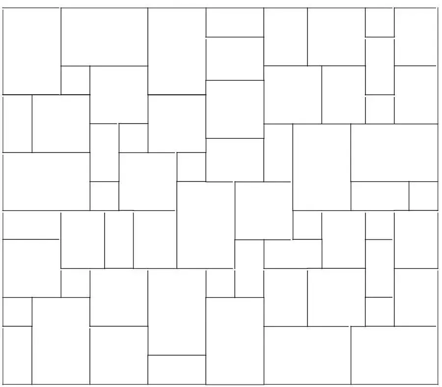 A black and white drawing of a tile pattern.