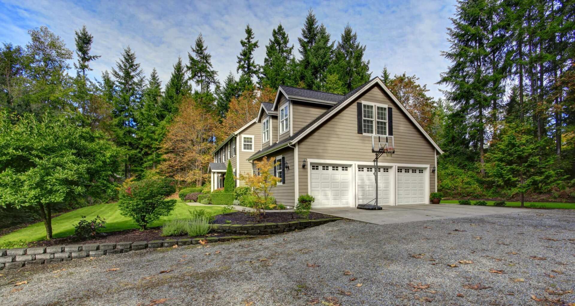 example of sloped property drainage