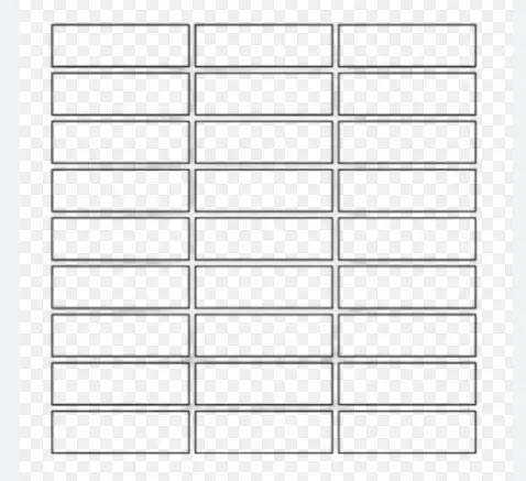 A row of white rectangles on a transparent background.