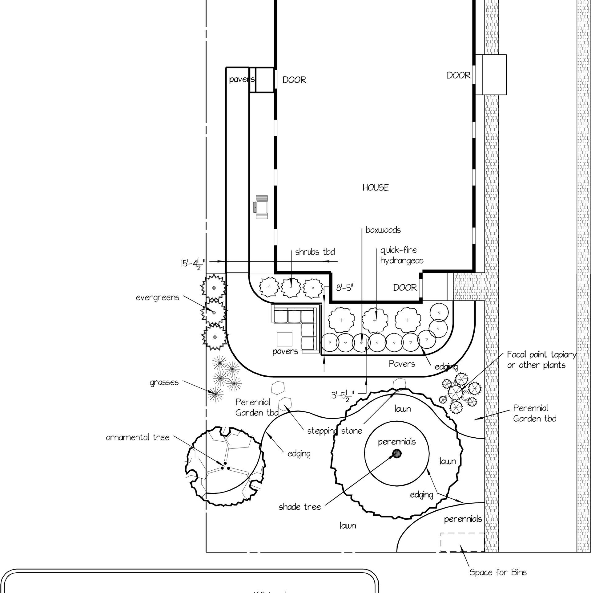 Concept 1: a walkway with rounded corners.