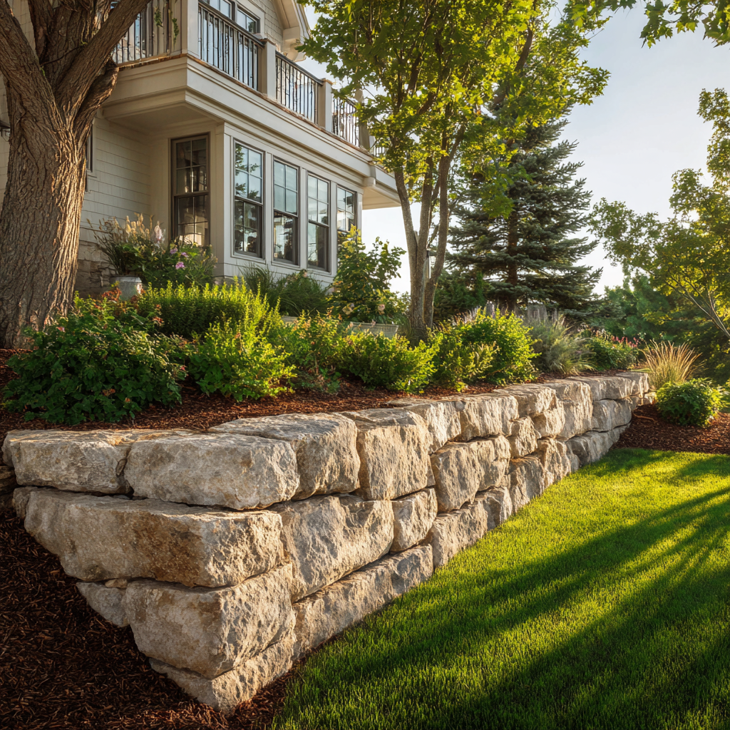 a patio built about an inch above the lawn