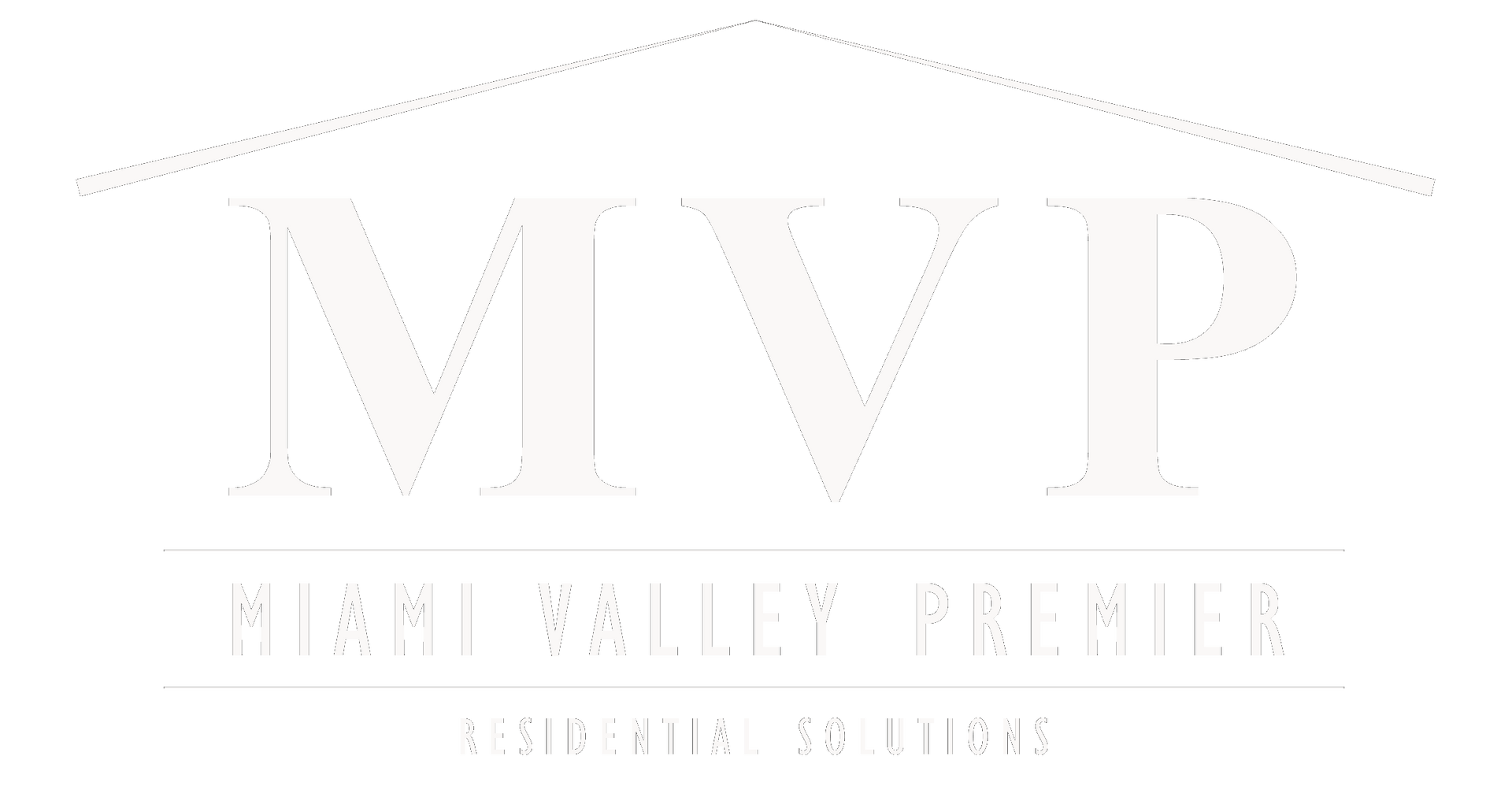 A white logo for miami valley brewers on a white background.