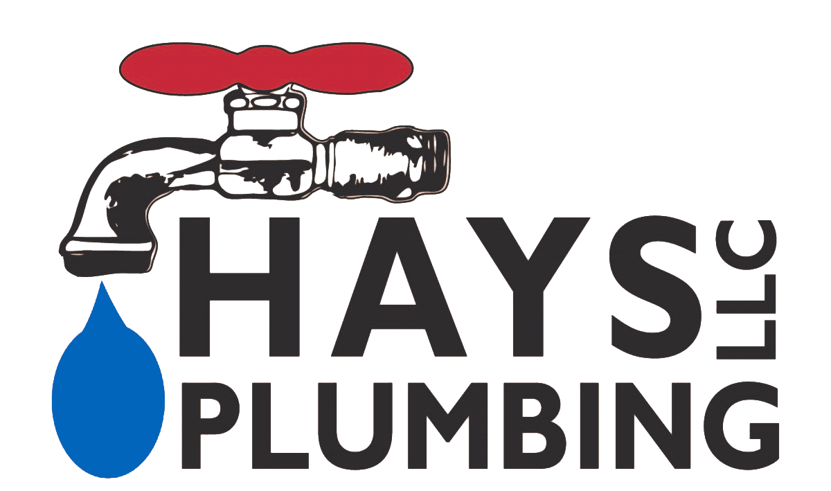 HAYS Plumbing logo: faucet with red handle over the text 
