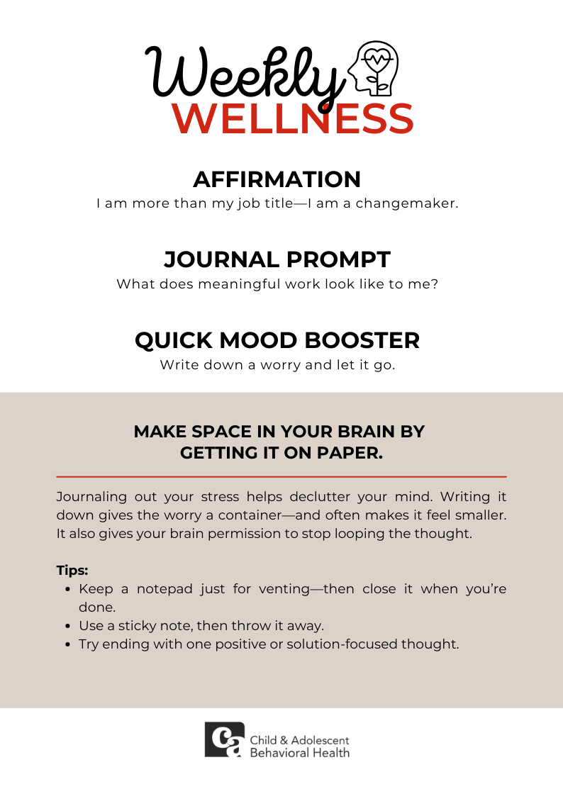 Woman in teal shirt, smiling with eyes closed, holding a red heart against a pink background.