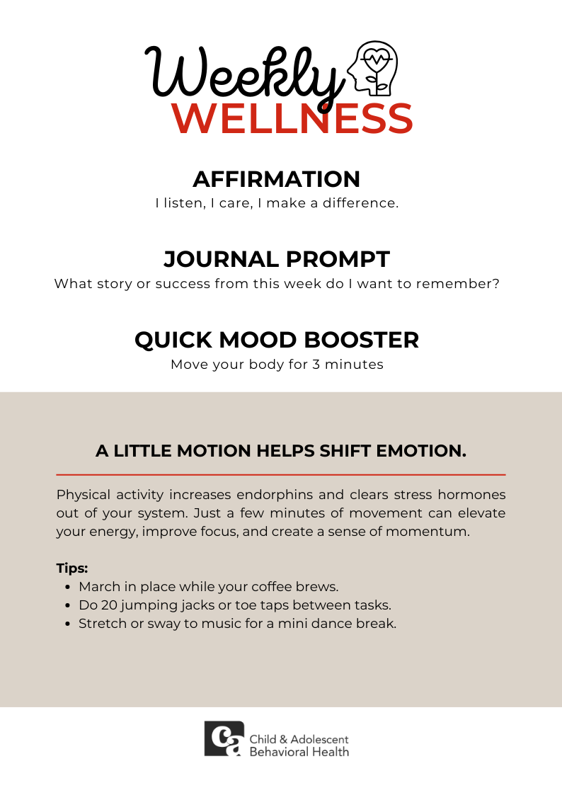 Woman in teal shirt, smiling with eyes closed, holding a red heart against a pink background.