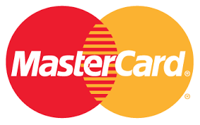 MasterCard logo: overlapping red and orange circles with the word